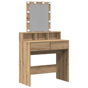 vidaXL Kaptafel met lade artisanaal eikenkleurig 80 x 41 x 144,5 cm
