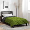 vidaXL Zomer Dekbed Groen en Antraciet 200 x 155 cm Microfiber
