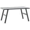 vidaXL Tuintafeltje 90x45x35 cm gepoedercoat staal zwart