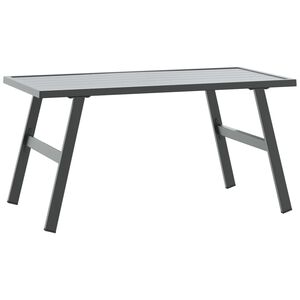 vidaXL Tuintafeltje 90x45x35 cm gepoedercoat staal zwart