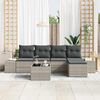 vidaXL Tuin Sofa Set met kussen 5 pcs Lichtgrijs poly rattan