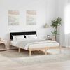vidaXL Bedframe Bruin en zwart 140 x 200 cm Massief grenenhout