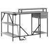 vidaXL Bureau met lade Grijs Sonoma 120 x 79 x 86,5 cm Bewerkt hout