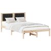 vidaXL Bedframe met hoofdeinde Zwart 120 x 190 cm Massief grenenhout