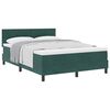 vidaXL Boxspringbed met Matras Donkergroen 140 x 190 cm Stof