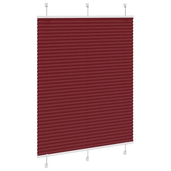 vidaXL Pliss&eacute; rolgordijn 105x150cm stofbreedte 104,4cm bordeauxrood