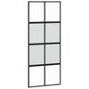 vidaXL Schuifdeur met beslagset 90x205 cm gehard glas zwart