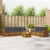 vidaXL Sofa-Sets 8 pcs Natuurlijk en Antraciet Massief Acaciahout