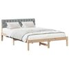 vidaXL Bedframe Bruin en lichtgrijs 140 x 200 cm Massief grenenhout