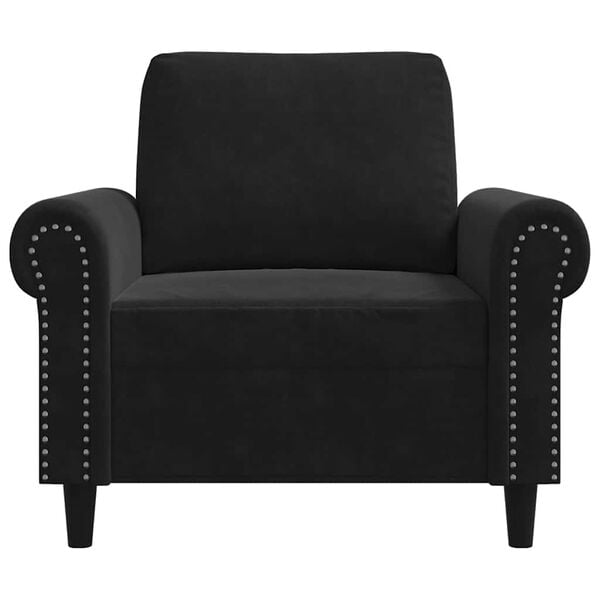 vidaXL Fauteuil 60 cm fluweel zwart