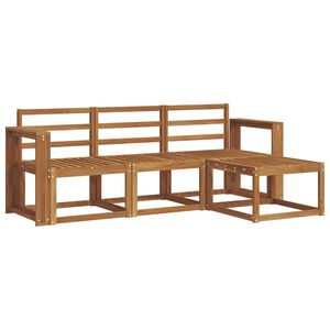 vidaXL Buiten bankenset 4 pcs Naturel
