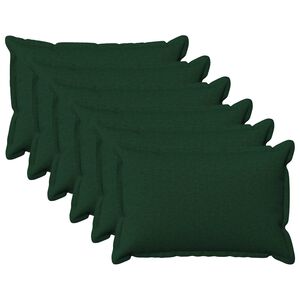 vidaXL Kussensloop 6 pcs HOUTEN Donkergroen 40 x 60 cm Faux Linnen