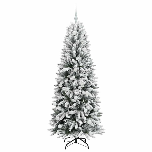 vidaXL Kunstkerstboom Wit 180 cm PVC en Plastic en Staal en PE