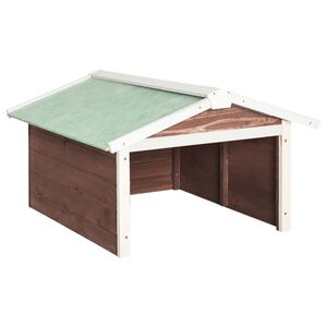 vidaXL Overkapping voor grasmaaier 72x87x50 cm vurenhout mokka en wit