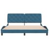 vidaXL Bedframe zonder matras fluweel blauw 180x200 cm