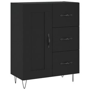 vidaXL Dressoir 69,5x34x90 cm bewerkt hout zwart