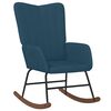 vidaXL Schommelstoel fluweel blauw