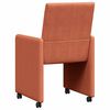vidaXL Dining Stoelen met Wielen 2 pcs Rood-oranje 57 x 66 x 94 cm