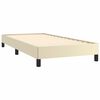 vidaXL Bedframe kunstleer cr&egrave;mekleurig 90x190 cm