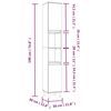 vidaXL Badkamerkast 30x30x190 cm bewerkt hout gerookt eikenkleurig