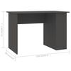 vidaXL Bureau 110x60x73 cm bewerkt hout grijs