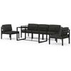 vidaXL 6-delige Loungeset met kussens aluminium antracietkleurig