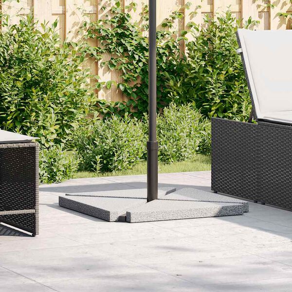 vidaXL 5-delige Set parasolvoeten voor in de tuin graniet en staal