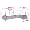 vidaXL Tuin Sofa Set 5 pcs Lichtgrijs poly rattan
