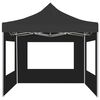 vidaXL Partytent inklapbaar met wanden 2x2 m aluminium antraciet