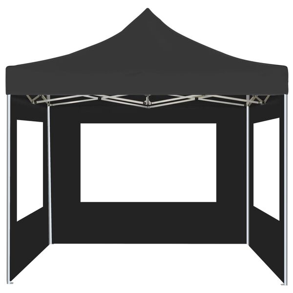 vidaXL Partytent inklapbaar met wanden 2x2 m aluminium antraciet