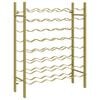 vidaXL Wijnrek voor 48 flessen metaal goudkleurig