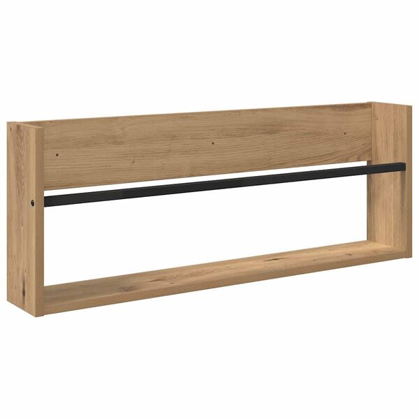 vidaXL Tijdschrift Rek Artisan Eiken 80 x 12 x 30 cm Bewerkt hout