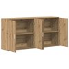 vidaXL Dressoir 2 pcs Artisan Eiken 79 x 38 x 80 cm Bewerkt hout