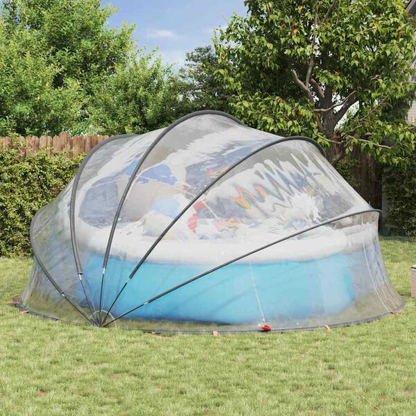 vidaXL Pooldome Doorzichtig 472 x 460 x 229 cm PVC
