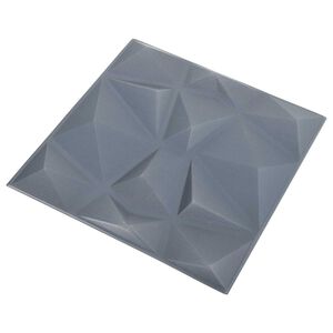 vidaXL Wandpanelen 12 pcs Diamant Grijs 50 x 50 cm XPS Schuim
