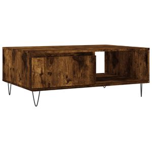 vidaXL Salontafel 90x60x35 cm bewerkt hout gerookt eikenkleurig