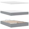 vidaXL Ottoman bed met matras 140x200cm stof lichtgrijs