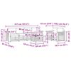 vidaXL Sofa-Sets 7 pcs Natuurlijk en Lichtgrijs Massief Acaciahout