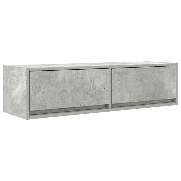 vidaXL TV-kast met lade Betongrijs 100 x 31 x 25,5 cm Bewerkt hout