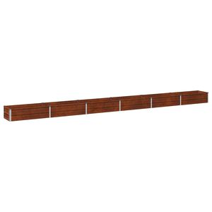 vidaXL Verhoogd Tuinbed Roestig 480 x 40 x 24 cm corton