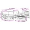 vidaXL 7-delige Loungeset met kussens massief grenenhout wit