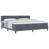 vidaXL Boxspringbed met matras Donkergrijs 200 x 200 cm Polyester