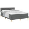 vidaXL Boxspringbed met kussen Donkergrijs 140 x 190 cm Stof