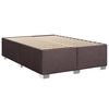 vidaXL Boxspring met matras stof donkerbruin 140x190 cm