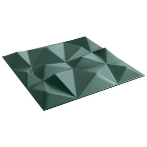 vidaXL Wandpanelen 12 st 50 x 50 cm Diamant Groen XPS Schuim