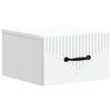 vidaXL Wandbeugel Bedkast met lade Wit 34,5 x 33 x 20 cm Bewerkt hout