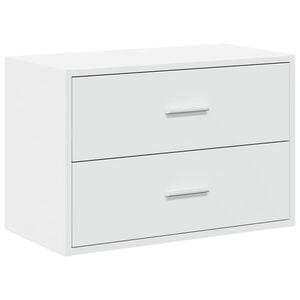 vidaXL Kast met 2 lades 60x31x40 cm bewerkt hout wit