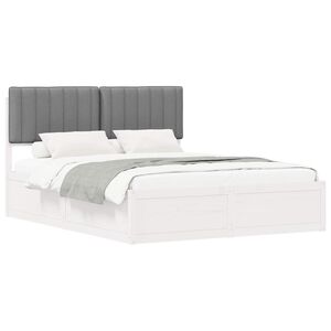 vidaXL Bedframe met Gevoerd Hoofdgedeelte Lichtgrijs 160 x 200 cm