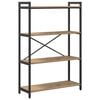 vidaXL Boekenkast 80 x 30 x 120 cm Bewerkt hout Artisan Eiken