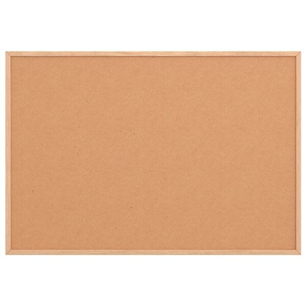 vidaXL Kurkbord met massief grenenhouten frame 80x55 cm